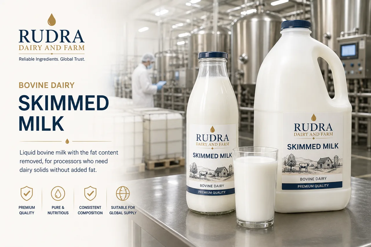Skimmed milk used as a dairy ingredient in food manufacturing
